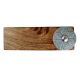 Grey Wheel Flower Ceramic Wooden Door Stopper